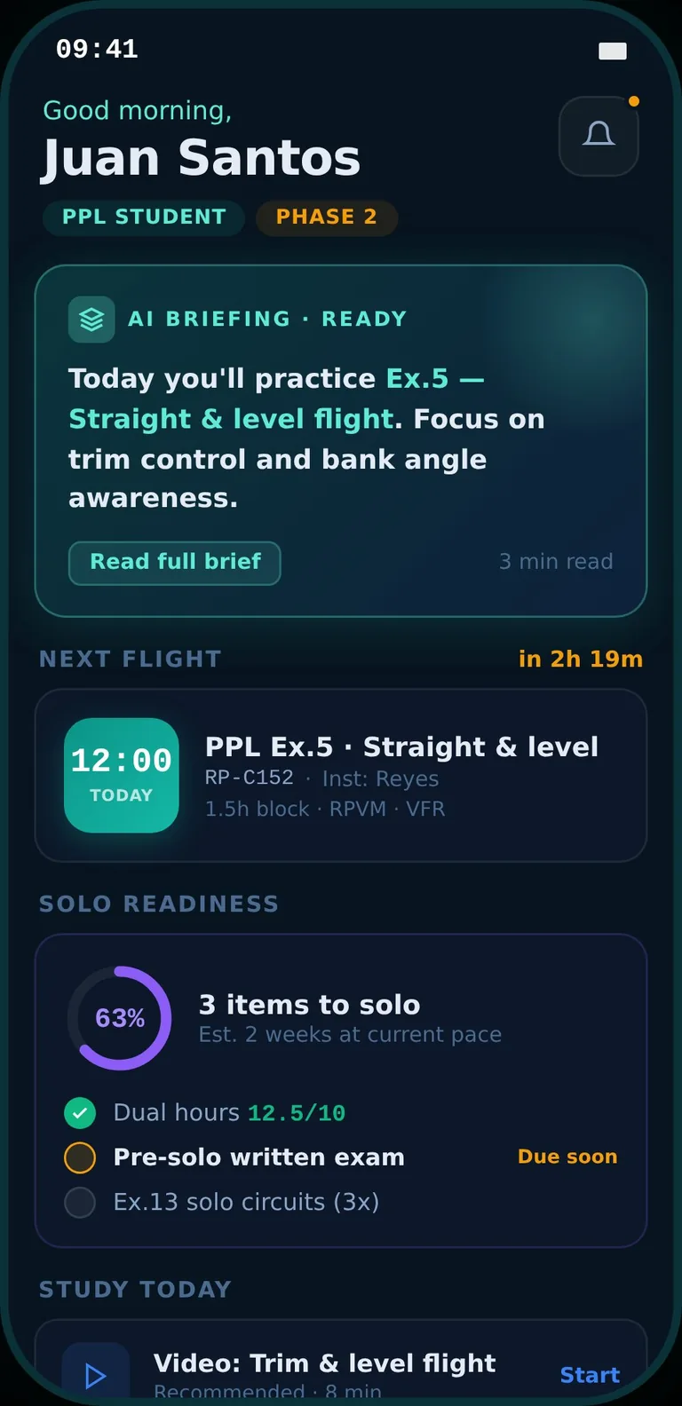 Kryvox AI Briefing — personalized morning briefing and solo readiness tracker