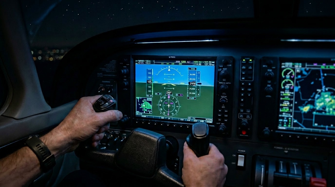 Cessna instrument panel close-up